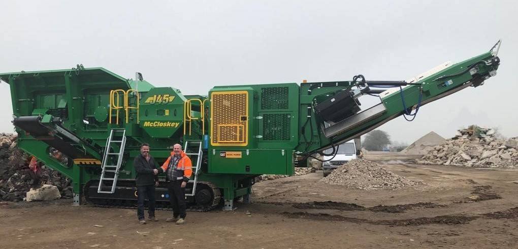 Nigel Jagger and his new McCloskey J45 Jaw Crusher